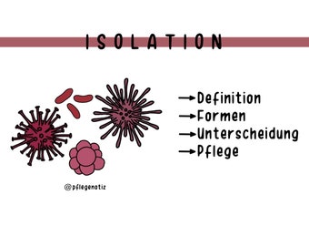 Lernzettel „Isolation“ Pflegenotiz