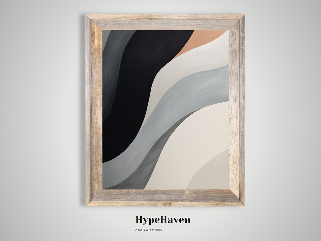 Picasso Abstrakte Kunst Leinwandbilder 40x60cm - Schwarz Weiß Minimalistisch, 2-teilig Rahmenlos