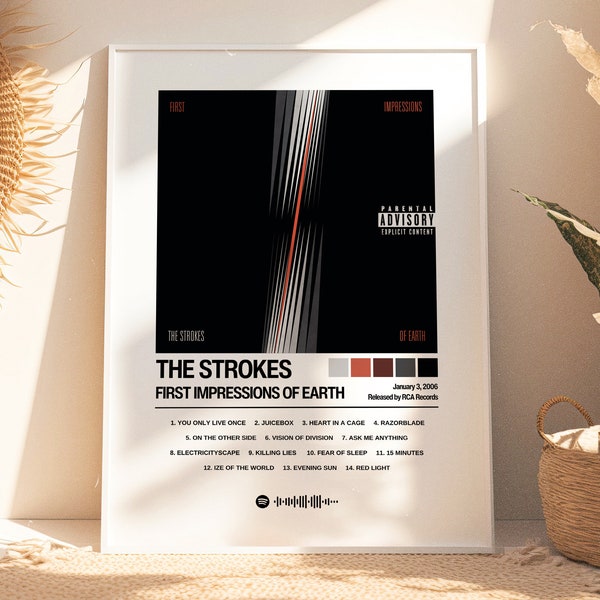 The Strokes Poster | First Impressions Of Earth Poster | Album Art | Album Cover Posters | Spotify Poster | Choose Your Own Album Poster