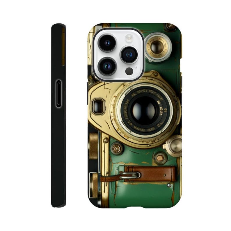 RETRO PHONE Case 2, Étui pour téléphone avec appareil photo, Étui pour téléphone tendance, Appareil photo argentique rétro, Étui pour téléphone avec appareil photo rétro, Étui pour téléphone amusant, Vu à la télévision iPhone 14 Pro