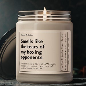 Personalized Boxing Candle Gift for boxing coach boxing lovers gifts boxing stuff boxing themed gifts boxing merch Boxing champion gift idea