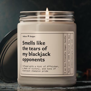 Funny Blackjack Candle Smells like tears of my blackjack opponents blackjack Gift for blackjack Player gift blackjack trophy gambling gifts