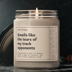Custom Track and field Candle Gift running Gifts for him her running team gifts running coach gifts for college runner track and field decor