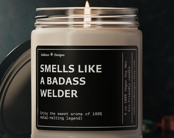 Funny Welder Candle Gift for Welder gifts Personalized Welding gifts for men women female welder Gifts Welding Graduation christmas gifts