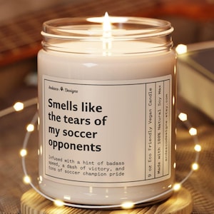 Funny Candle for Soccer player gift idea Senior Soccer Gifts for girls Soccer Senior Gifts for girls Soccer Merch customizable soccer gifts