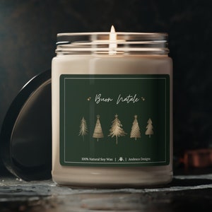 Buon Natale Candle - Unwrap the Magic of Italian Christmas! - Perfect Gift for Italian friends and family - Italy gifts - Regalo Natale