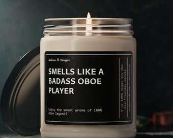 Personalized Oboe Player Candle Funny Oboe player gift for Oboist Gift Ideas Professional oboe Player Gifts Musician Gift Oboist Gifts Ideas