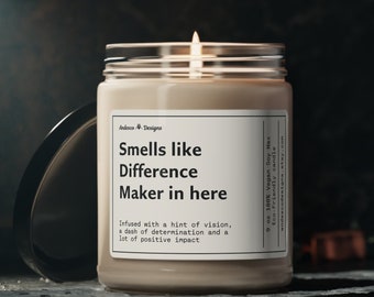Difference Maker Candle Gift for Union leader Gift for youth mentor gift for worship leader gift leader appreciation gift Impact Leader