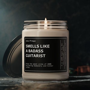 Personalized Guitar Candle Guitar Gifts for boyfriend gifts for guitar lovers gifts for guitarist gifts guitar themed gifts Guitar Merch