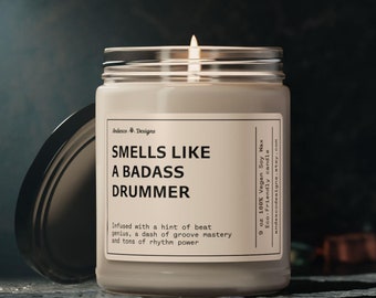 Personalized Drummer Candle Drummer gifts for girls Gift for Drummer Mom gift Drummer girlfriend gift Drummer Wife Drummer Girl gift ideas