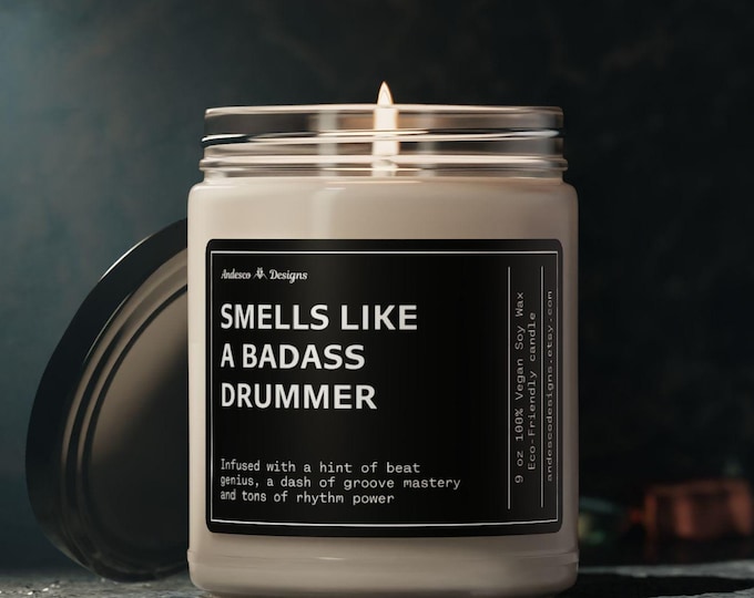 Personalized Drummer Candle Christmas Drummer Gifts for Drum Players gifts for Drummer Birthday gift ideas for drummer friend funny gift