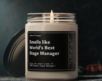 Funny Stage Manager Gift for Men Women Candle Smells like World's Best Stage Manager Candle Band Stage Manager thank you Appreciation Gift