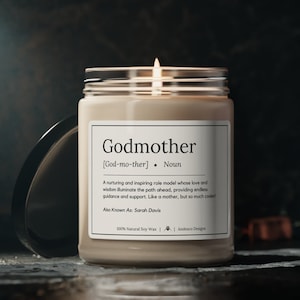 Personalized Godmother Gift Definition Candle Godmother Proposal Candle Gift Godmother Gift Candle New Godmother Gift God mother Ask Gift