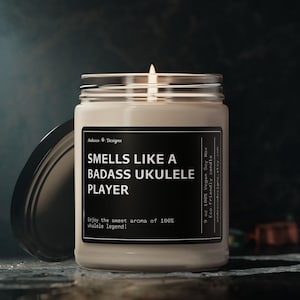 Personalized Ukulele Candle Ukulele Player gift for Ukulele Player Ukulele Gifts for Men Women Funny Ukulelist Gift Ukulele Player gift idea