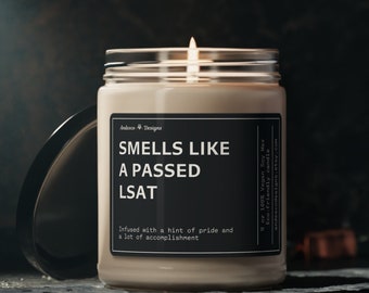 LSAT Candle Smells like a Passed LSAT gifts Law School Acceptance Gift Law school student gift for going to law school gift for passing LSAT