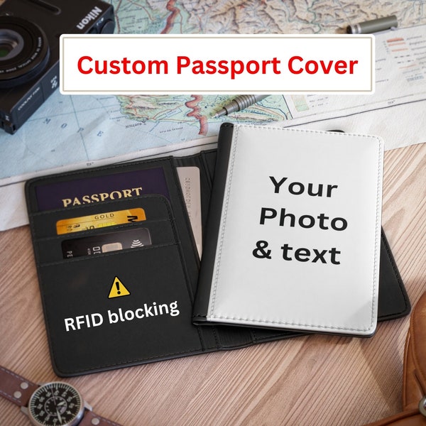 Passport Cover Personalized for her Custom Passport Holder for him Custom Passport Cover Travel Gift for her Passport Holder Passport Cover