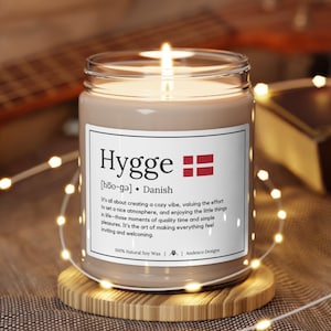 Hygge Candle Hygge Definition gift for Danish gifts Hygge concept Hygge Meaning  Scandinavian gift for Danish Christmas Gifts hygge gift