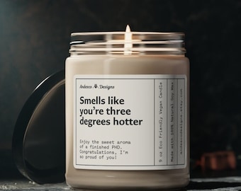 Custom PHD Gift for her Phd graduate Gifts for phd graduation gifts women funny phd gifts for her Funny phd candle finished phd Dr Phd gifts