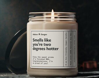 MBA Class of 2025 Geschenk Lustiges MBA Geschenk für ihn MBA Abschlussgeschenk für ihn Mba Geschenke für Männer Mba Grad Geschenk für Männer Zwei Grad heißer Kerze