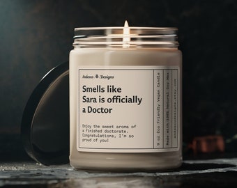 Personalized Doctorate Degree Candle Doctorate Degree Graduation Gifts Doctorate Degree Gifts Phd candle Doctorate gift for Doctorate Grad