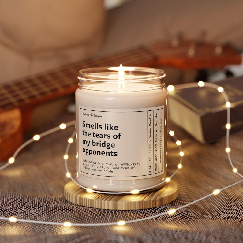 Funny Bridge Game Candle Gift for Bridge Player Gifts Bridge Game gifts for women men Smells like the tears of my bridge opponents candle image 8