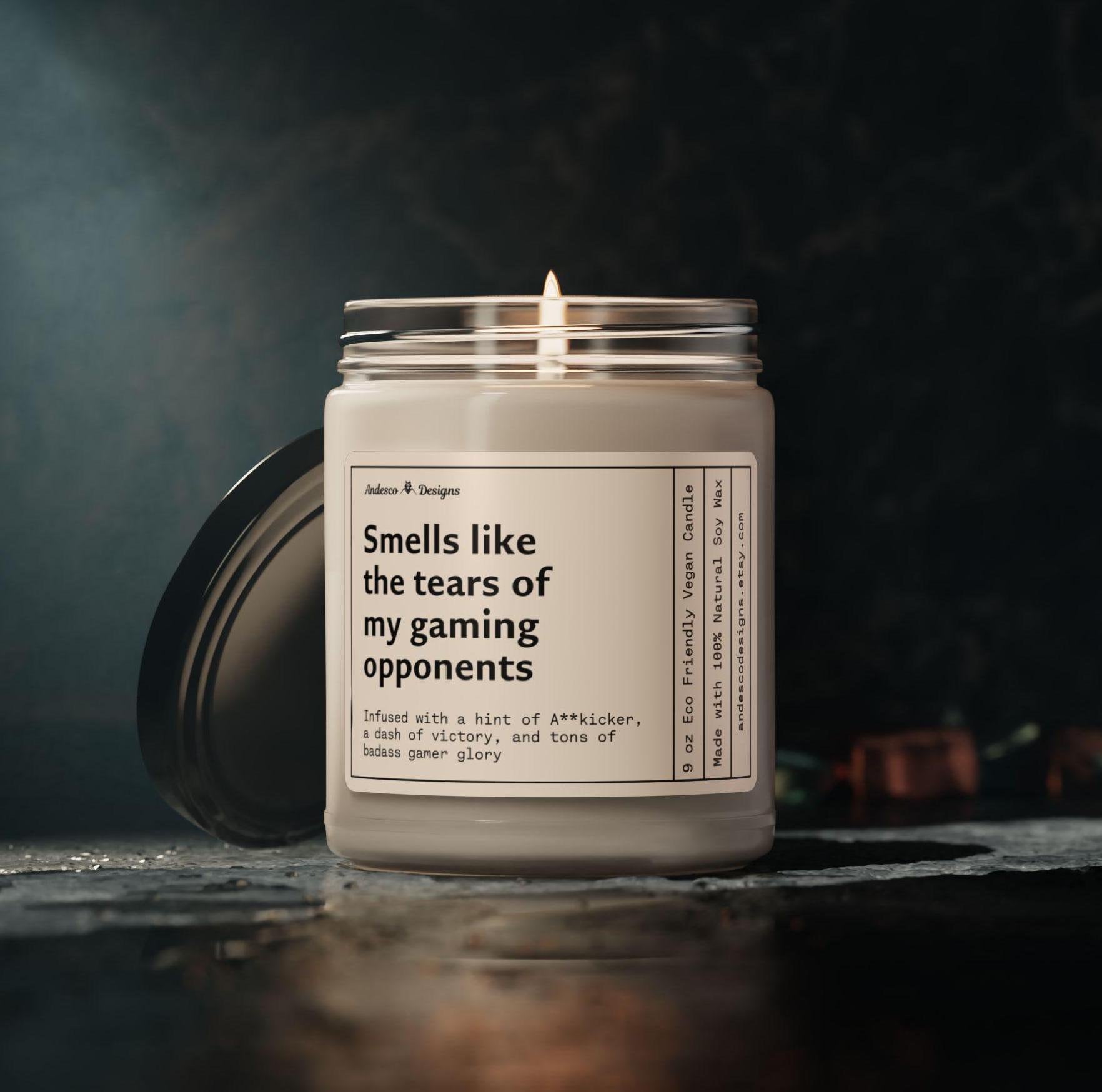 Funny Gaming Candle Smells like tears of my gaming opponents funny gaming gifts for boyfriend gamer gifts gamer decor gaming couple gifts