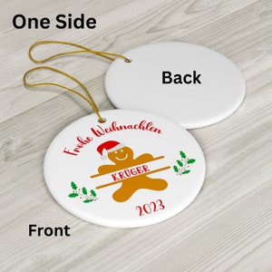 Personalized Frohe Weihnachten Ornament Fröhe weihnachten Ornament fröhliche weihnachten Ornament fröhliche weihnacht Deutsch ornament image 3