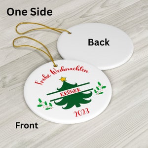 Personalized Frohe Weihnachten Ornament Fröhe weihnachten Ornament fröhliche weihnachten Ornament fröhliche weihnacht Deutsch ornament image 6