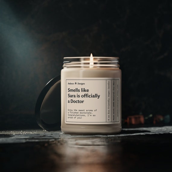 Personalized Doctorate Degree Candle Doctorate Degree Graduation Gifts Doctorate Degree Gifts Phd candle Doctorate gift for Doctorate Grad