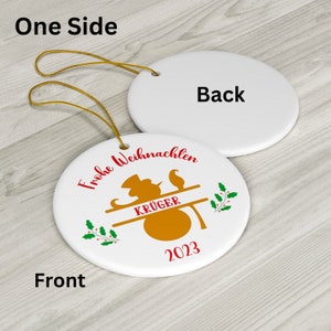 Personalized Frohe Weihnachten Ornament Fröhe weihnachten Ornament fröhliche weihnachten Ornament fröhliche weihnacht Deutsch ornament image 9