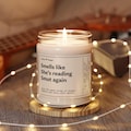 Funny Smut Reader Candle gift Smells like She's reading Smut Again Candle Custom gift for smut readers gift ideas for smut lover avid reader