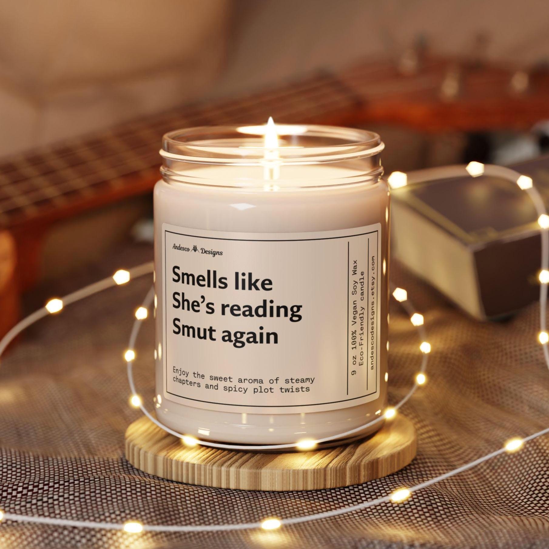 Funny Smut Reader Candle gift Smells like She's reading Smut Again Candle Custom gift for smut readers gift ideas for smut lover avid reader