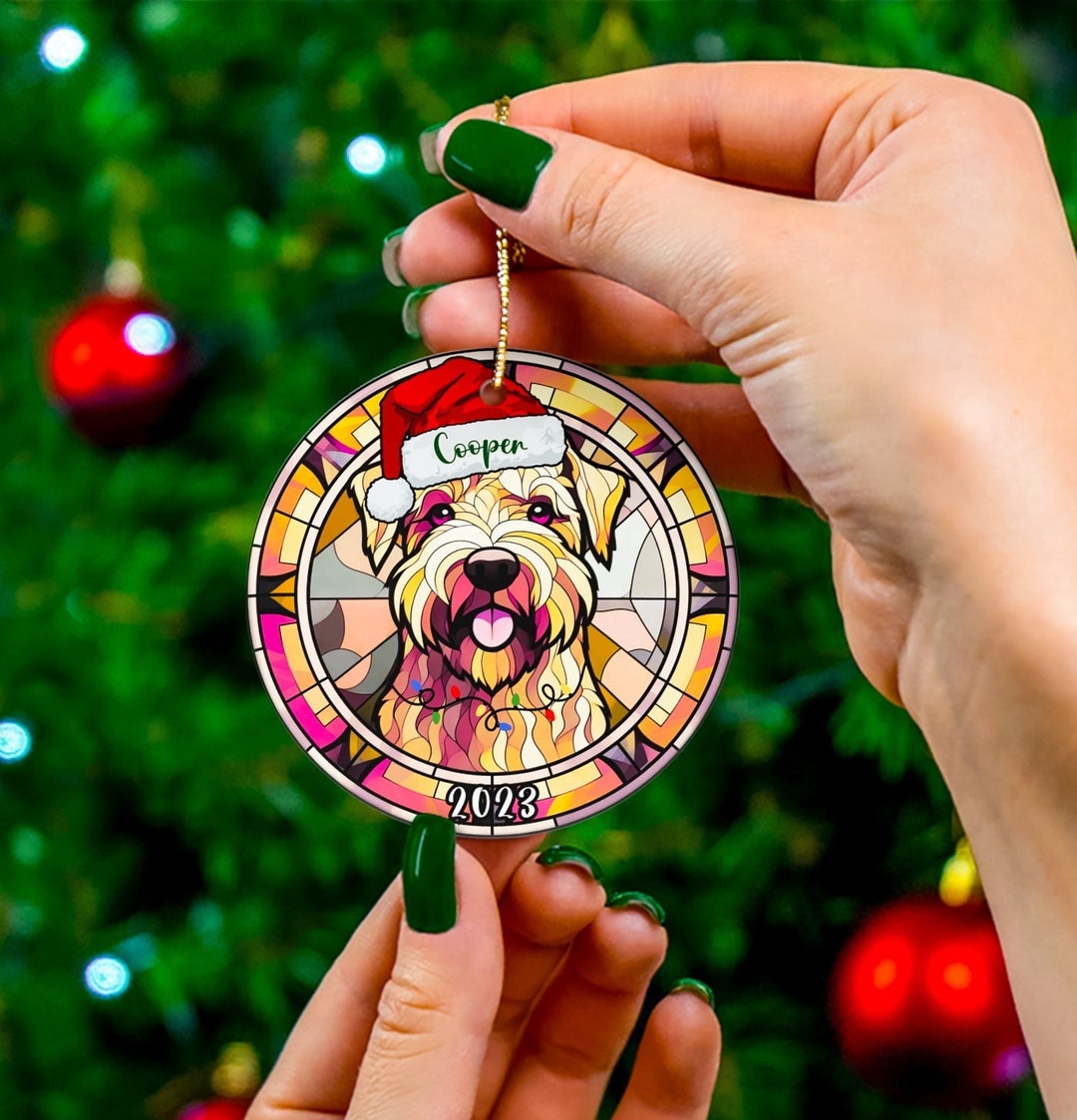 Wheaten terrier christmas ornament