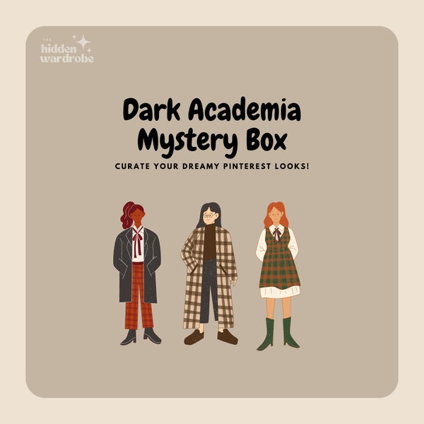 Thirfted Mystery Outfit Style Bundle: Dark Academia Aesthetic Clothing & Accessories