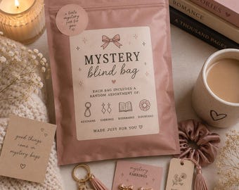 Mystery Bookish Grab Bag | Surprise Book Lover Gift | Mystery Book Accessories | Keychains, Bookmarks, Earrings & More
