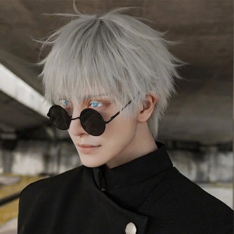 Gojo Satoru Glasses Anime Jujutsu Kaisen Cosplay Black Glasses Etsy
