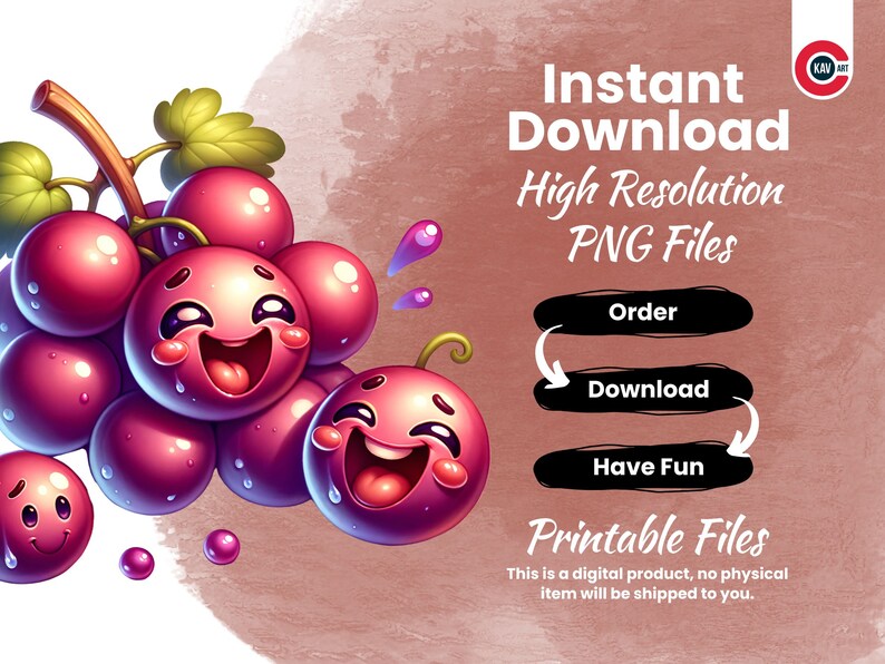 Funny Fruit Emote Clipart: Playful PNG Graphics (digital Download) - Etsy
