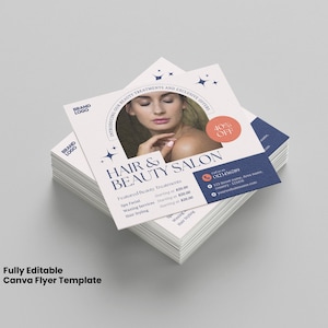 Beauty Treatment Flyer: Canva Template, Instagram Post (Digital Download)