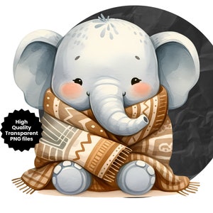 Lindo elefante clipart, Lindo elefante acuarela clipart, Bebé elefante clipart, Elefante clipart, Elefante clipart PNG transparente