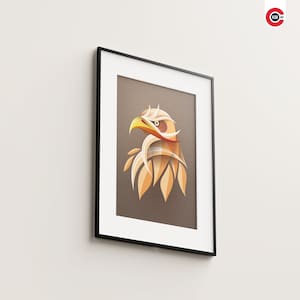 Eagle Poster Art Print: Geometric Bird Design (Digital Download)
