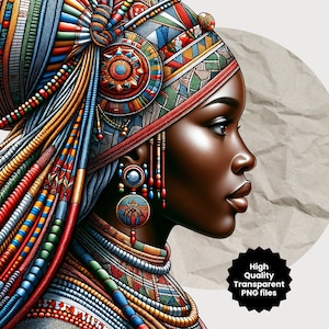 Illustrazione di donna afroamericana, clipart di cultura africana, clipart PNG trasparente di cultura afroamericana, clipart PNG di alta qualità