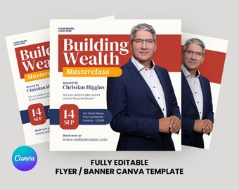 Masterclass Course Flyer Template | Editable Social Media Design for ...