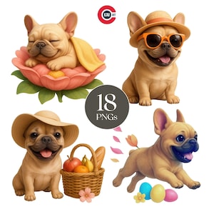 Süße Französische Bulldogge Clipart, süße Hund Grafiken, Baby Hund, süße Französische Bulldogge Hund, süße Baby Tiere, süße Tiere, PNG für Sublimation