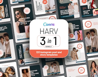Harv - Canva Instagram Pack | Instagram Templates for Posts & Stories