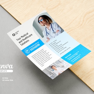 Medizinischer Flyer Canva Template: Krankenhausdienste (A4/US Letter)