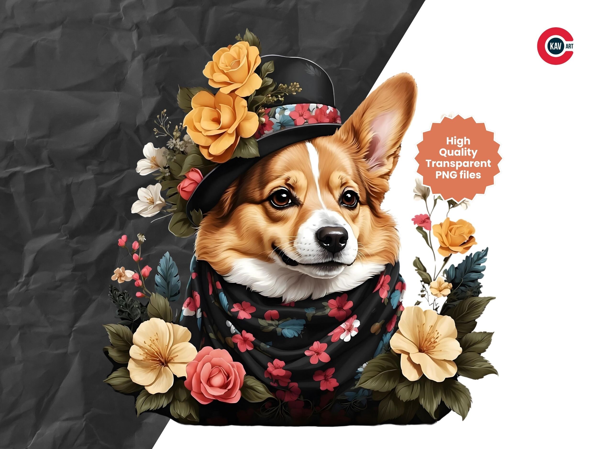 Watercolor Dog Breed Clipart Bundle: Dogs With Hats, Scarves, Flowers ...