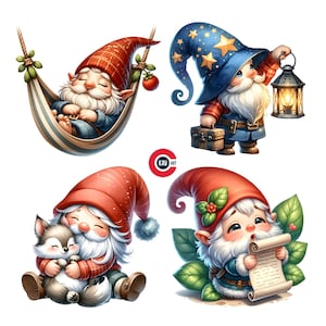 Clipart emote drôle de nain, personnage gnome mignon amusant, clipart nain, décoration de chambre d'enfant, journaux indésirables, scrapbooking et sublimation