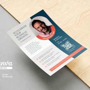 Business Conference or webinar flyer Canva Templates, Canva Templates, Business Conference, Webinar, Online learning