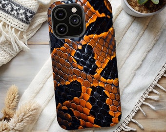 Python Skin Print Tough Phone Case, Exotic Accessory