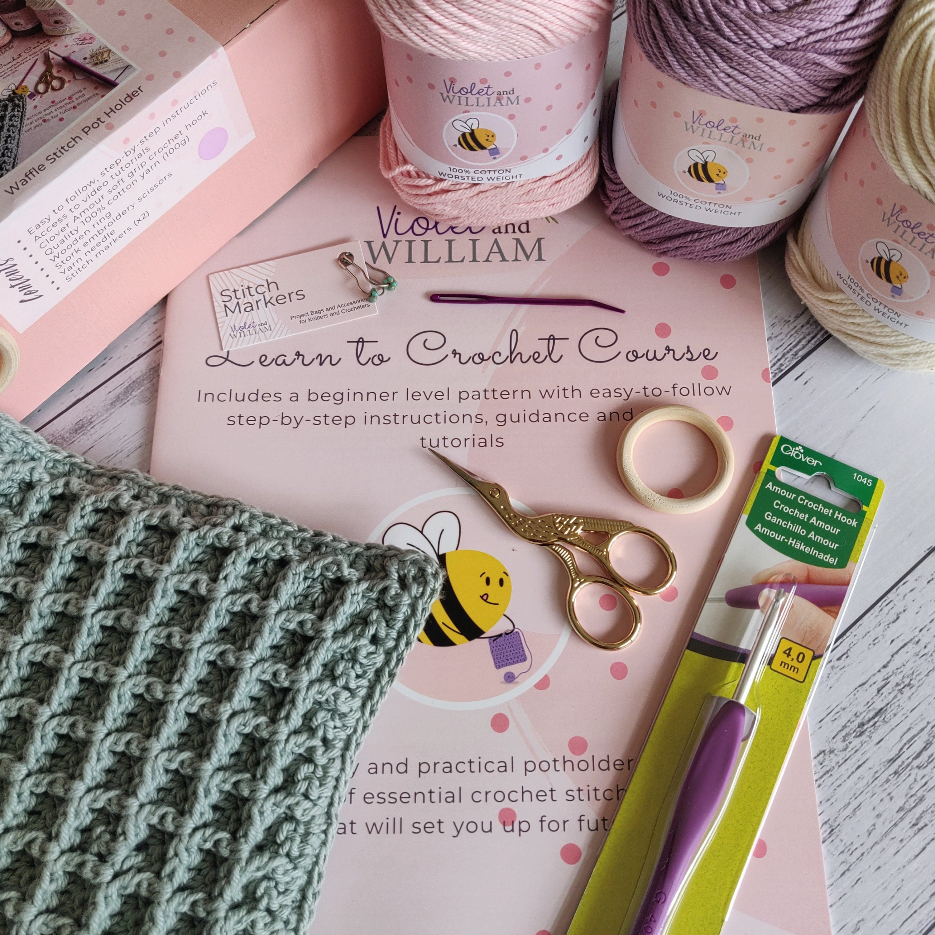 Blanket Crochet Kit. Beginners Crochet Kit. Learn to Crochet. Easy Kit.  Pride Blanket Kit. Rainbow Blanket Crochet Kit by Wool Couture. 